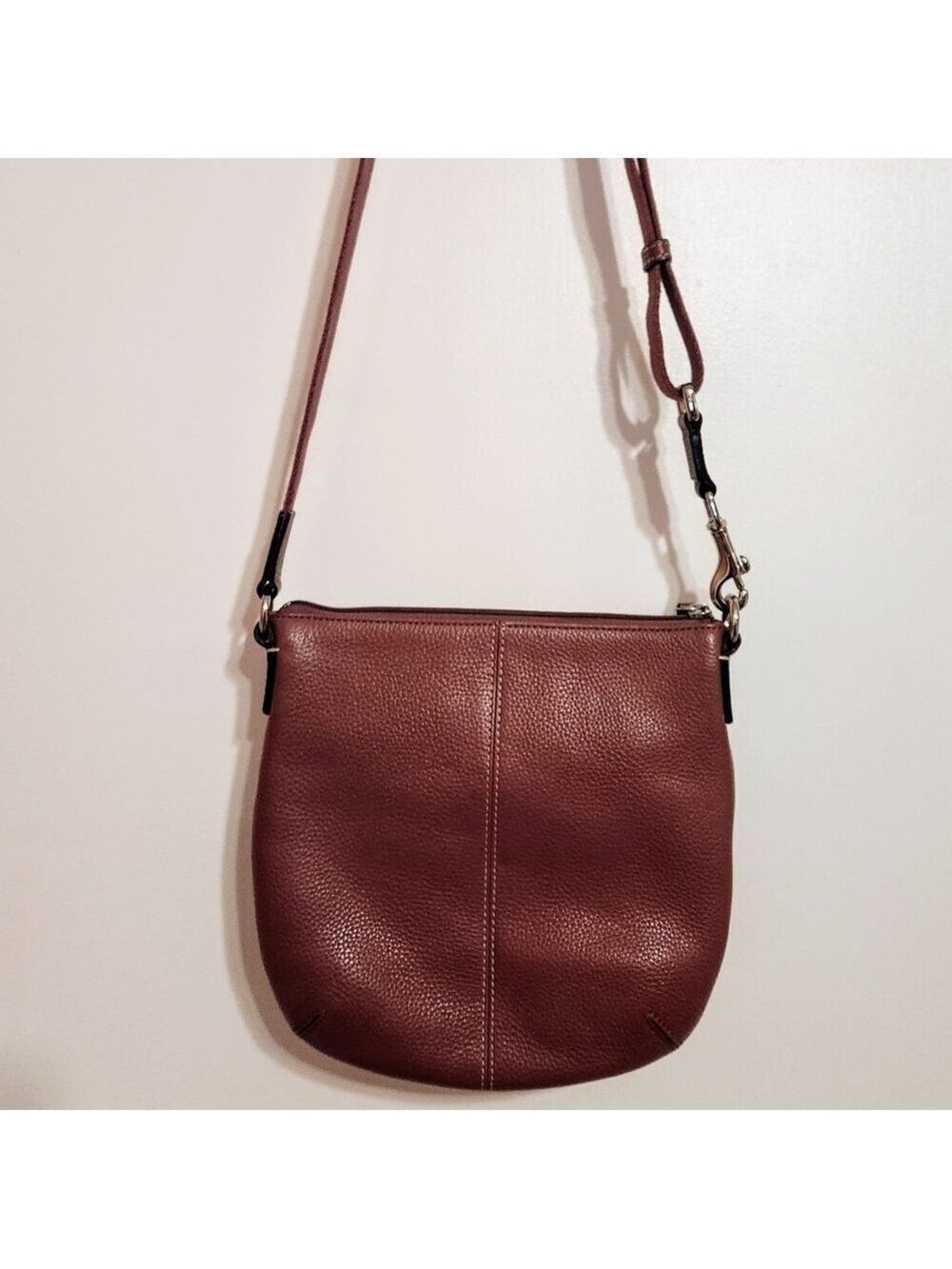 Coach Hamilton Pebbled Leather Crossbody Bag Pink Medium - Picture 4 of 12